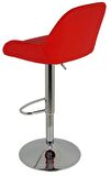Bürocci Texas Bar Taburesi - Kırmızı Deri - 9506S0116