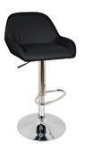 Bürocci Texas Bar Taburesi - Siyah Deri - 9506S0101