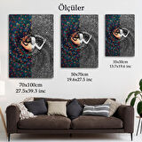Çiçekler İçindeki Sevgililer Tablosu-6291
