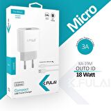 K.Fulai KA-19M USB Hızlı Şarj Aleti Beyaz