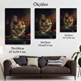 Peynir Kesen Güzel Kadın Dekoratif Duvar Tablosu-6299