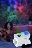 Quenlite QC-626 Akıllı Galaxy Projektör Parti Işık Alexa Google Home ile Çalışır LED Gece Lambası