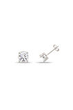 Zirkon Taşlı 3 mm 925 Ayar Gümüş Kadın Küpe