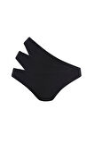 Fresh 3lü Pamuklu Siyah Slip Külot
