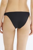 Siyah Basic Kenarları Makrome Detaylı Bikini Altı