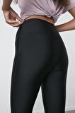 Kadın Siyah Shiny Legging