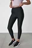 Kadın Siyah Shiny Legging
