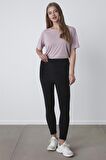 Kadın Siyah Shiny Legging