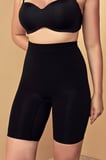 Siyah Premium Seamless Push Up Şort Korse