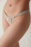 Bej Simli Side Bikini Altı