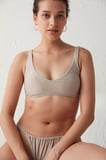 Bej Simli Side Bikini Altı