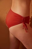Basic Yüksek Bel Bağlamalı Tarçın Bikini Altı