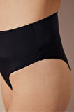 Basic Super High Leg Siyah Bikini Altı
