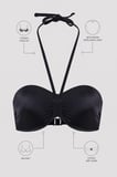 Basic Pop Siyah Bikini Üstü