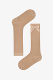 Kız Çocuk Brown Ribbon Pantolon Çorabı