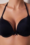 Push Up Destekli Siyah Bikini Üstü