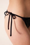 Aceline Dokulu ve Taşlı Siyah Bikini Altı - Gamze Erçel Koleksiyonu
