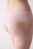 Invisible Lazer Kesim Lacy Dantel Cheeky Gül Kurusu Pembe Hipster Külot