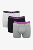 Color Belt 3lü Gri Boxer