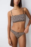 Leopard Bandeau Çok Renkli Üst