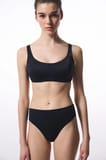 Siyah Bra Sabit Kaplı Bikini Üstü