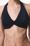 Siyah New Üçgen Twist Bikini Üstü