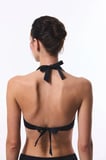 Siyah New Üçgen Twist Bikini Üstü
