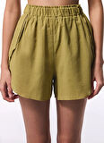 Penti Lastikli Bel Normal Yağ Yeşili Kadın Şort PLPL9B2U25IY