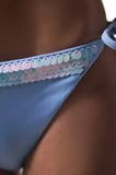 Sequin, Pullu Mavi Bikini Altı