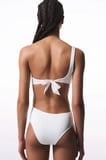 Beyaz Pearl Boncuklu Monokini - Gamze Erçel Koleksiyonu