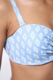Renkli Nomi Lotus Geometrik Desenli Bikini Üstü