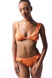Turuncu Mango Deep Frill Bikini Üstü