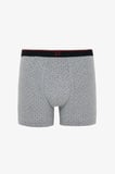 Erkek Red Line Çizgili 3'lü Organik Boxer