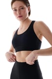 Siyah Wonder Yüksek Destek Crossline Spor Sütyeni