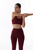 Bordo Wonder Yüksek Destek Crossline Spor Sütyeni