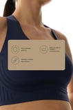 Lacivert Stretch-360 Orta Destek Flexline Spor Sütyeni