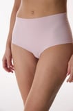 Pembe Invisible Görünmez Lazer Kesim Yüksek Bel Slip Külot