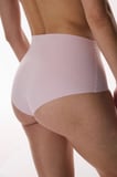 Pembe Invisible Görünmez Lazer Kesim Yüksek Bel Slip Külot