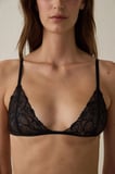 siyah mini triangle lace sütyen