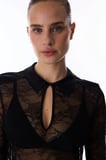 Siyah Lace Tişört