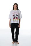 Optik Beyaz Lic Share The Love Pamuklu Pantolon Pijama Takımı