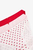 Renkli Hearts 3'lü Pamuklu Pointel Slip Külot