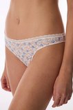 Kırık Beyaz Easy Lace Dantel Desenli V Model Brazilian Külot