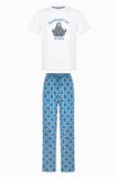 Erkek Renkli Namastay in Bed Pijama Takımı