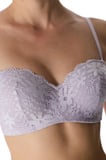 Lila Lotus Straplez Lace Dantel Balenli Sütyen