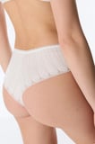 Kırık Beyaz Lace Dantel Cheeky Hipster Külot