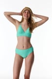 Mint Yesili Meli Dokulu Orta Bel Bikini Altı
