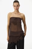 Brown Jasmin Şifon Dantelli Gecelik