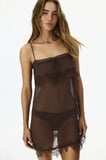 Brown Jasmin Şifon Dantelli Gecelik
