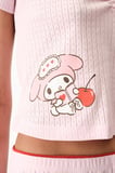 Pembe Lic My Melody Pamuklu Pointel Şortlu Pijama Takımı